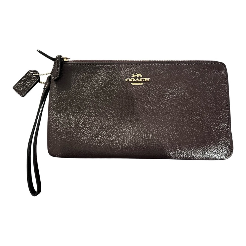 EUC Coach double zip clutch